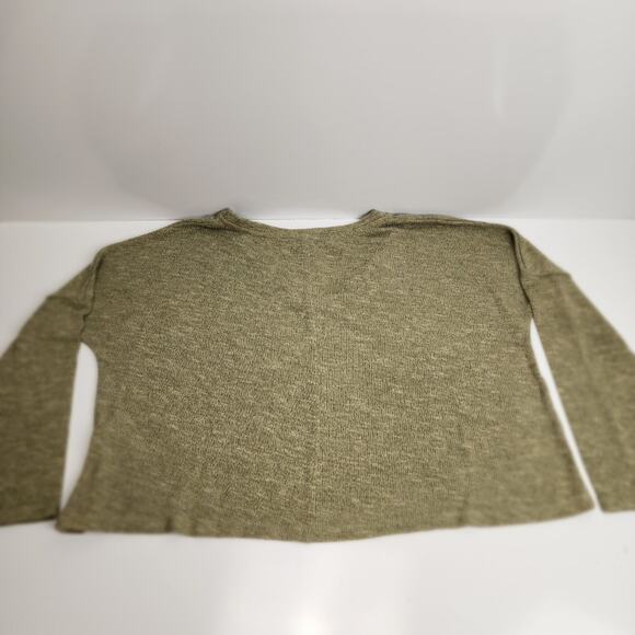 Primark Army Green Long Sleeve Pull-on V-Neck Sweater Women's Size S - Picture 4 of 6